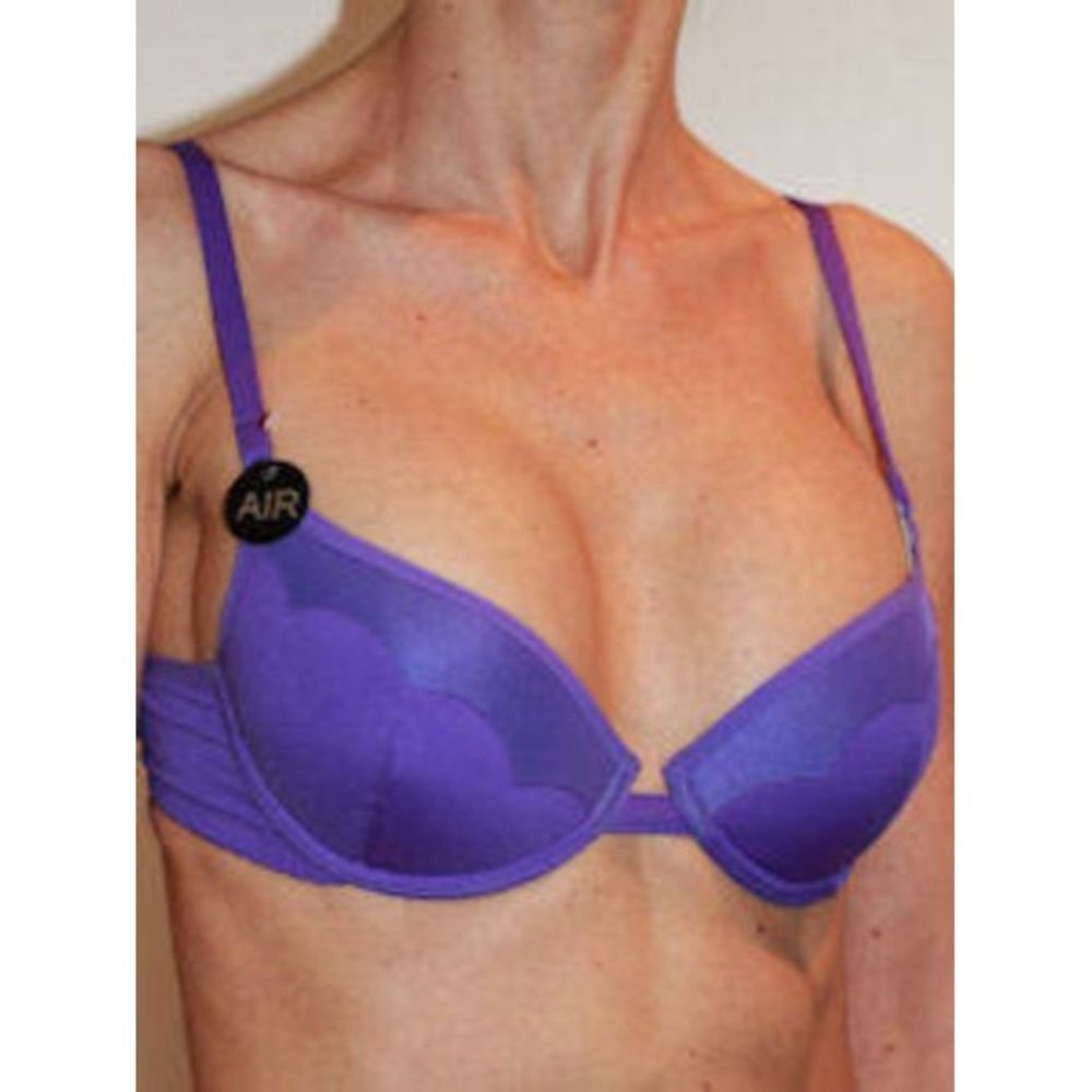 HUIT Magic Air Padded Push-Up Convertible Underwire Bra Purple 32C NEW